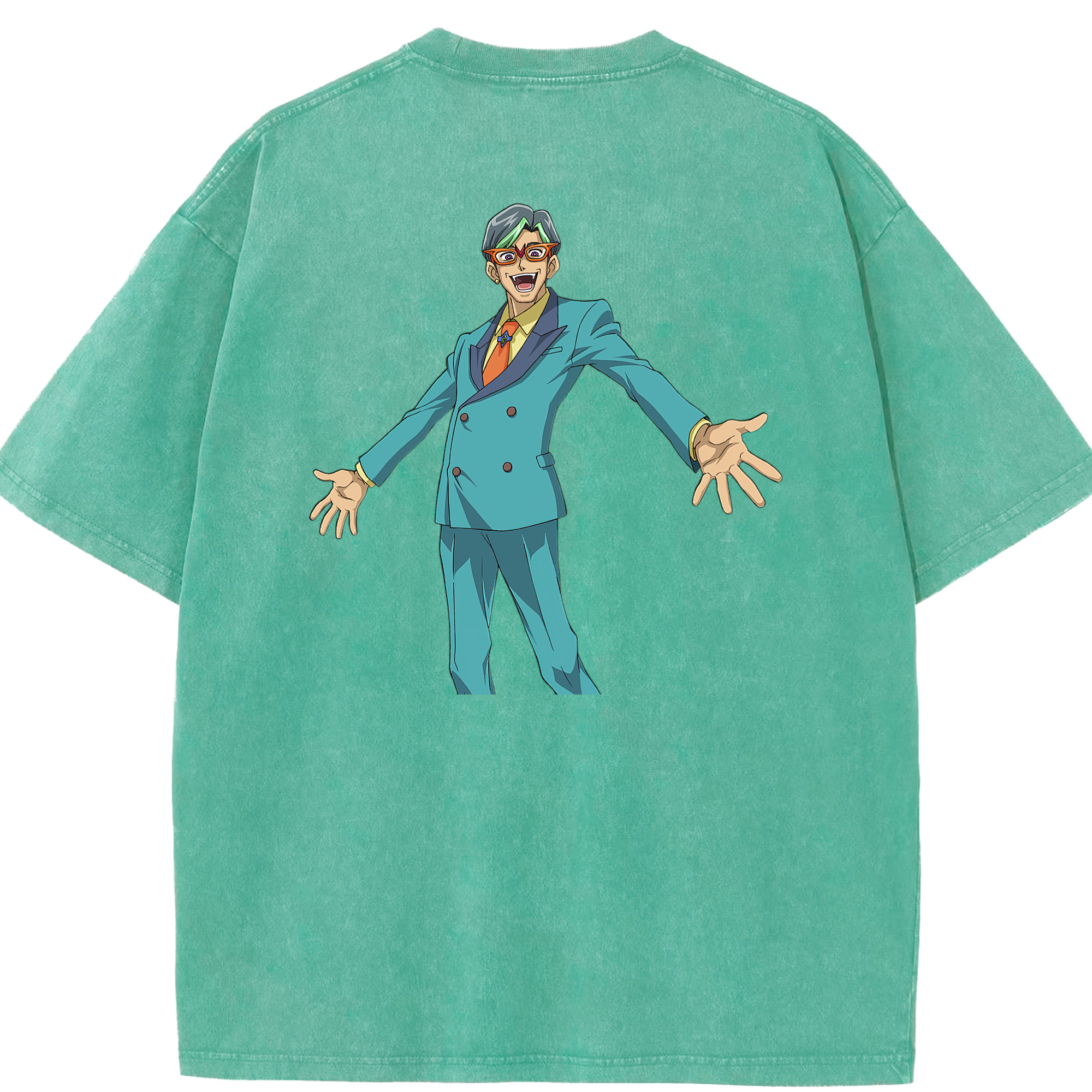 （画像用） 遊☆戯☆王 Yu-Gi-Oh! 綿100% ヴィンテージ風 半袖Tシャツ（背面プリント）